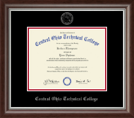 Central Ohio Technical College diploma frame - Silver Embossed Diploma Frame in Devonshire