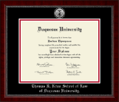 Duquesne University diploma frame - Silver Engraved Medallion Diploma Frame in Sutton