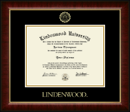Lindenwood University Gold Embossed Diploma Frame in Murano