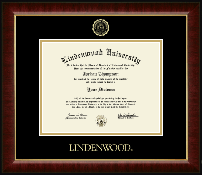 Lindenwood University diploma frame - Gold Embossed Diploma Frame in Murano
