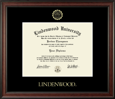 Lindenwood University diploma frame - Gold Embossed Diploma Frame in Studio