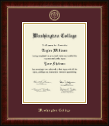 Washington College Gold Embossed Diploma Frame in Murano