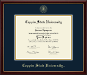 Coppin State University diploma frame - Gold Embossed Diploma Frame in Galleria