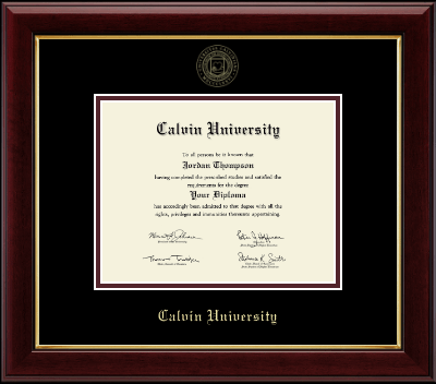 Calvin University diploma frame - Gold Embossed Diploma Frame in Gallery