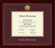 Calvin University Gold Engraved Medallion Diploma Frame in Sutton