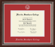 Florida Southern College Silver Embossed Diploma Frame in Devonshire
