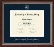 University of Detroit Mercy Silver Embossed Diploma Frame in Devonshire