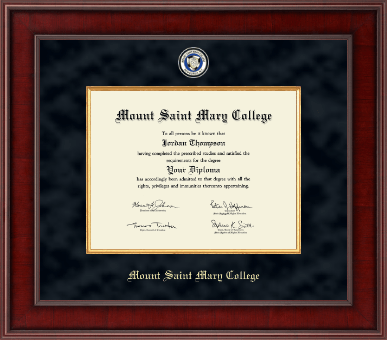 Mount Saint Mary College diploma frame - Presidential Masterpiece Diploma Frame in Jefferson
