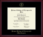 Palmer College of Chiropractic West Campus Gold Embossed Achievement Edition Diploma Frame in Academy