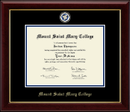 Mount Saint Mary College Masterpiece Medallion Diploma Frame in Gallery