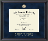 American University Regal Edition Diploma Frame in Noir
