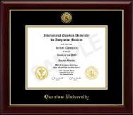 Quantum University diploma frame - Gold Engraved Medallion Diploma Frame in Gallery