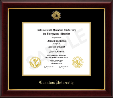 Quantum University diploma frame - Gold Engraved Medallion Diploma Frame in Gallery