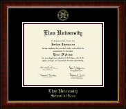 Elon University Gold Embossed Diploma Frame in Murano