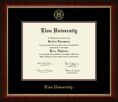 Elon University diploma frame - Gold Embossed Diploma Frame in Murano