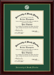 Double Diploma Masterpiece Medallion Frame
