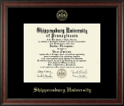 Shippensburg University diploma frame - Gold Embossed Diploma Frame in Studio