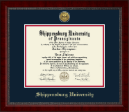 Shippensburg University Gold Engraved Medallion Diploma Frame in Sutton