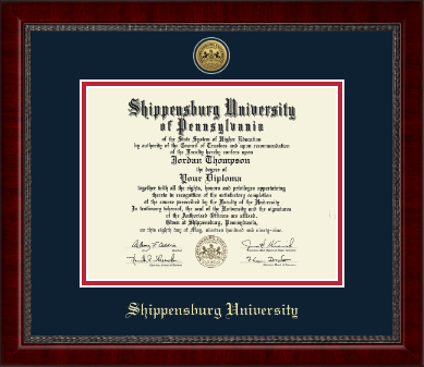 Shippensburg University diploma frame - Gold Engraved Medallion Diploma Frame in Sutton