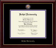Bethel University diploma frame - Masterpiece Medallion Diploma Frame in Gallery