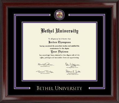 Bethel Tennessee diploma frame - Showcase Edition Diploma Frame in Encore
