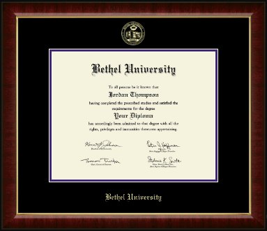 Bethel Tennessee diploma frame - Gold Embossed Diploma Frame in Murano