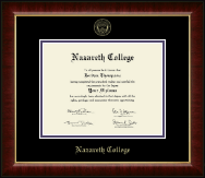 Nazareth College diploma frame - Gold Embossed Diploma Frame in Murano