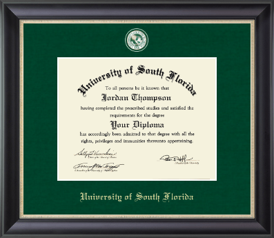 University of South Florida diploma frame - Regal Edition Diploma Frame in Noir