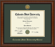 Colorado State University diploma frame - Gold Engraved Medallion Diploma Frame in Austin