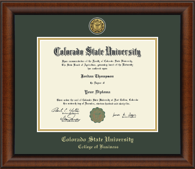 Colorado State University diploma frame - Gold Engraved Medallion Diploma Frame in Austin