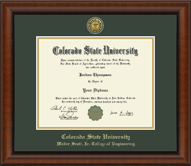 Colorado State University diploma frame - Gold Engraved Medallion Diploma Frame in Austin