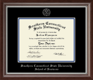 Southern Connecticut State University Silver Embossed Diploma Frame in Devonshire