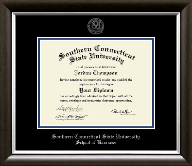Southern Connecticut State University diploma frame - Silver Embossed Diploma Frame in Devonshire