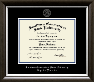 Southern Connecticut State University diploma frame - Silver Embossed Diploma Frame in Devonshire