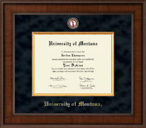 University of Montana Missoula Presidential Masterpiece Diploma Frame in Madison