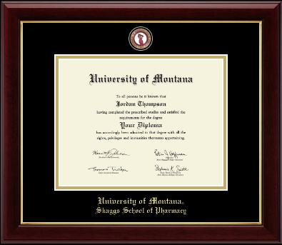 University of Montana Missoula diploma frame - Masterpiece Medallion Diploma Frame in Gallery