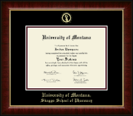 University of Montana Missoula diploma frame - Gold Embossed Diploma Frame in Murano