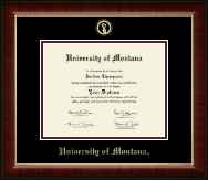 University of Montana Missoula Gold Embossed Diploma Frame in Murano