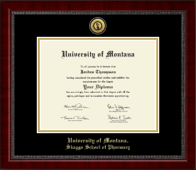 University of Montana Missoula diploma frame - Gold Engraved Medallion Diploma Frame in Sutton