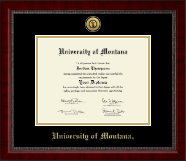 University of Montana Missoula diploma frame - Gold Engraved Medallion Diploma Frame in Sutton