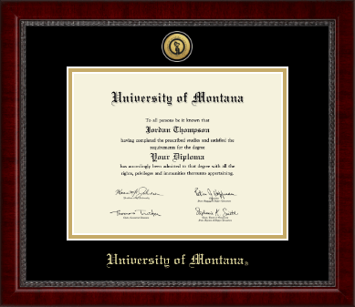 University of Montana Missoula diploma frame - Gold Engraved Medallion Diploma Frame in Sutton