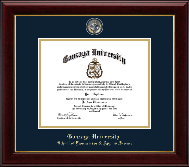 Gonzaga University diploma frame - Masterpiece Medallion Diploma Frame in Gallery