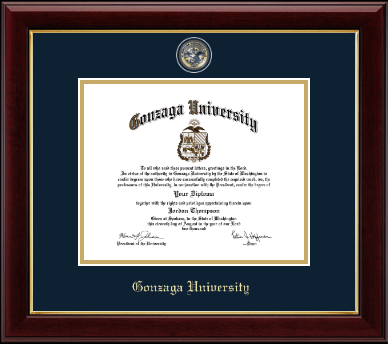 Gonzaga University diploma frame - Masterpiece Medallion Diploma Frame in Gallery