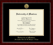 University of Montana Missoula diploma frame - Gold Engraved Medallion Diploma Frame in Sutton