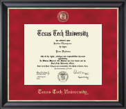 Texas Tech University Regal Edition Diploma Frame in Noir