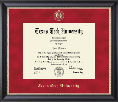 Texas Tech University diploma frame - Regal Edition Diploma Frame in Noir