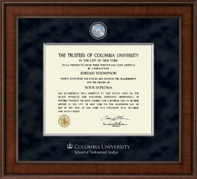 Columbia University diploma frame - Presidential Masterpiece Diploma Frame in Madison