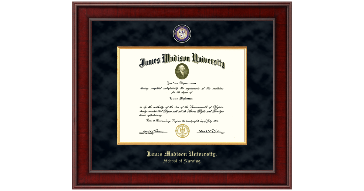 JMU School of Nursing Diploma Frames Church Hill Classics