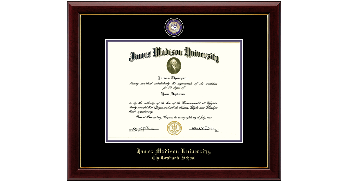 What Colleges Accept James Madison High School Diploma Masterpiece Medallion Diploma Frame in Gallery James Madison University