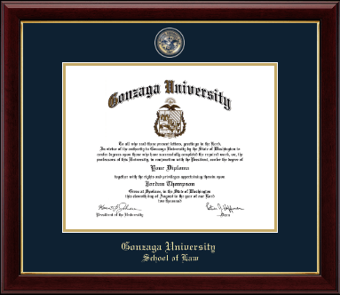 Gonzaga University diploma frame - Masterpiece Medallion Diploma Frame in Gallery